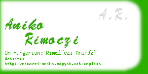 aniko rimoczi business card